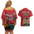 Kenya Couples Matching Off Shoulder Short Dress and Hawaiian Shirt Coat Of Arms With Kente Patterns