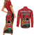 Kenya Couples Matching Short Sleeve Bodycon Dress and Long Sleeve Button Shirt Coat Of Arms With Kente Patterns