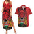 Kenya Couples Matching Summer Maxi Dress and Hawaiian Shirt Coat Of Arms With Kente Patterns