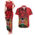 Kenya Couples Matching Tank Maxi Dress and Hawaiian Shirt Coat Of Arms With Kente Patterns