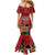 Kenya Family Matching Mermaid Dress and Hawaiian Shirt Coat Of Arms With Kente Patterns