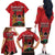 Kenya Family Matching Off The Shoulder Long Sleeve Dress and Hawaiian Shirt Coat Of Arms With Kente Patterns