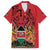 Kenya Family Matching Off The Shoulder Long Sleeve Dress and Hawaiian Shirt Coat Of Arms With Kente Patterns