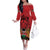 Kenya Family Matching Off The Shoulder Long Sleeve Dress and Hawaiian Shirt Coat Of Arms With Kente Patterns