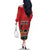 Kenya Family Matching Off The Shoulder Long Sleeve Dress and Hawaiian Shirt Coat Of Arms With Kente Patterns