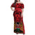 Kenya Family Matching Off Shoulder Maxi Dress and Hawaiian Shirt Coat Of Arms With Kente Patterns