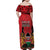 Kenya Family Matching Off Shoulder Maxi Dress and Hawaiian Shirt Coat Of Arms With Kente Patterns