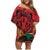 Kenya Family Matching Off Shoulder Short Dress and Hawaiian Shirt Coat Of Arms With Kente Patterns