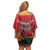 Kenya Family Matching Off Shoulder Short Dress and Hawaiian Shirt Coat Of Arms With Kente Patterns