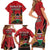 Kenya Family Matching Short Sleeve Bodycon Dress and Hawaiian Shirt Coat Of Arms With Kente Patterns