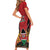 Kenya Family Matching Short Sleeve Bodycon Dress and Hawaiian Shirt Coat Of Arms With Kente Patterns