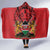 Kenya Hooded Blanket Coat Of Arms With Kente Patterns