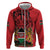 Kenya Hoodie Coat Of Arms With Kente Patterns