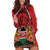 Kenya Hoodie Dress Coat Of Arms With Kente Patterns