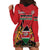 Kenya Hoodie Dress Coat Of Arms With Kente Patterns