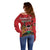 Kenya Off Shoulder Sweater Coat Of Arms With Kente Patterns