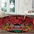 Kenya Round Carpet Coat Of Arms With Kente Patterns