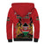 Kenya Sherpa Hoodie Coat Of Arms With Kente Patterns