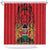 Kenya Shower Curtain Coat Of Arms With Kente Patterns