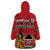 Kenya Wearable Blanket Hoodie Coat Of Arms With Kente Patterns