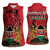 Kenya Women Sleeveless Polo Shirt Coat Of Arms With Kente Patterns