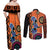 African Woman In Ethnic Dress Couples Matching Off Shoulder Maxi Dress and Long Sleeve Button Shirt Ethnic Geometric Patterns - Wonder Print Shop