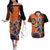 African Woman In Ethnic Dress Couples Matching Off The Shoulder Long Sleeve Dress and Hawaiian Shirt Ethnic Geometric Patterns - Wonder Print Shop