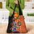 African Woman In Ethnic Dress Grocery Bag Ethnic Geometric Patterns