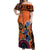 African Woman In Ethnic Dress Off Shoulder Maxi Dress Ethnic Geometric Patterns - Wonder Print Shop