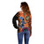 African Woman In Ethnic Dress Off Shoulder Sweater Ethnic Geometric Patterns - Wonder Print Shop