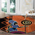 African Woman In Ethnic Dress Round Carpet Ethnic Geometric Patterns