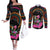 Personalized Africa Couples Matching Off The Shoulder Long Sleeve Dress and Long Sleeve Button Shirt Beautiful Black Woman