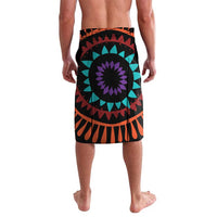 Black lavalava skirt with colorful circular mandala print