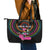 Personalized Africa Leather Tote Bag Beautiful Black Woman