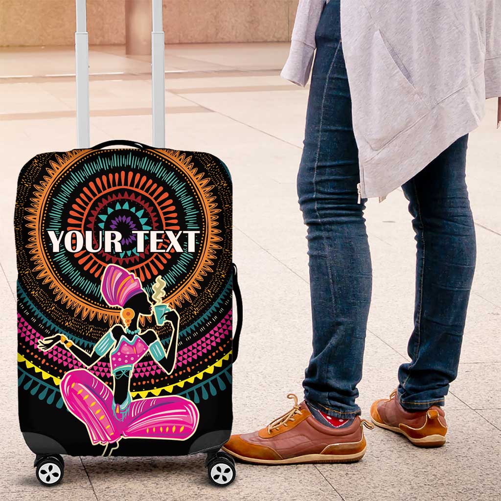 Personalized Africa Luggage Cover Beautiful Black Woman - Wonder Print Shop