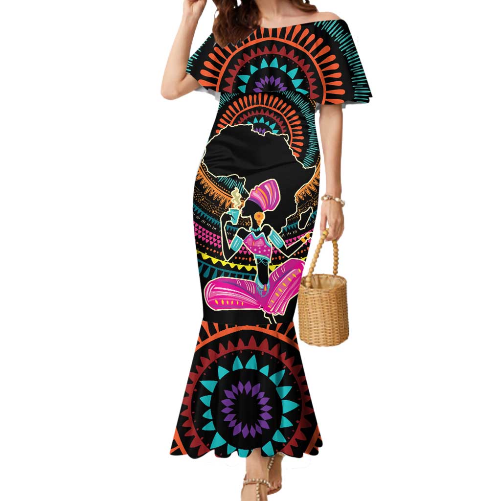 Personalized Africa Mermaid Dress Beautiful Black Woman - Wonder Print Shop