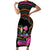 Personalized Africa Short Sleeve Bodycon Dress Beautiful Black Woman - Wonder Print Shop