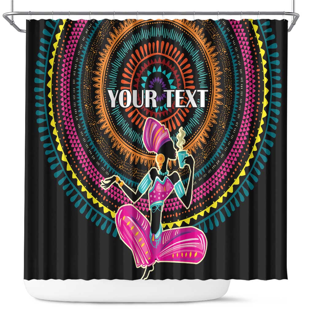 Personalized Africa Shower Curtain Beautiful Black Woman