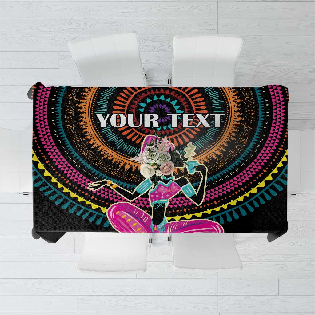 Personalized Africa Tablecloth Beautiful Black Woman - Wonder Print Shop