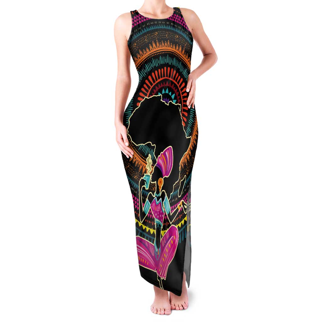 Personalized Africa Tank Maxi Dress Beautiful Black Woman - Wonder Print Shop