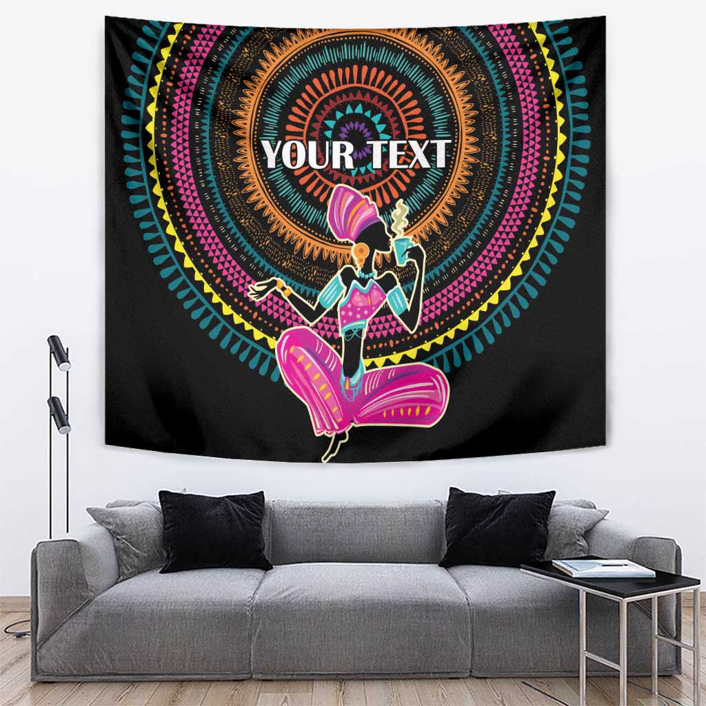 Personalized Africa Tapestry Beautiful Black Woman - Wonder Print Shop