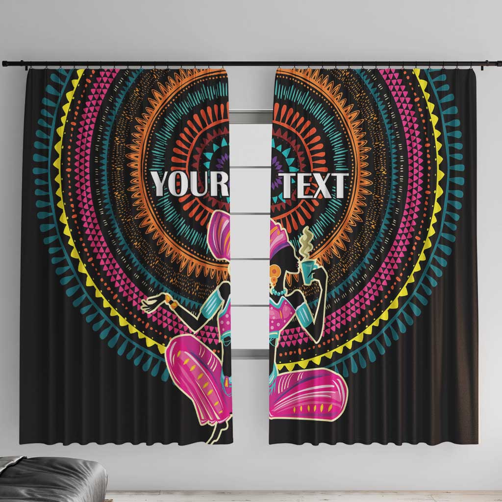 Personalized Africa Window Curtain Beautiful Black Woman - Wonder Print Shop