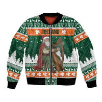 Ireland Christmas Personalized Bomber Jacket Daidi na Nollag With Irish Harp - Wonder Print Shop