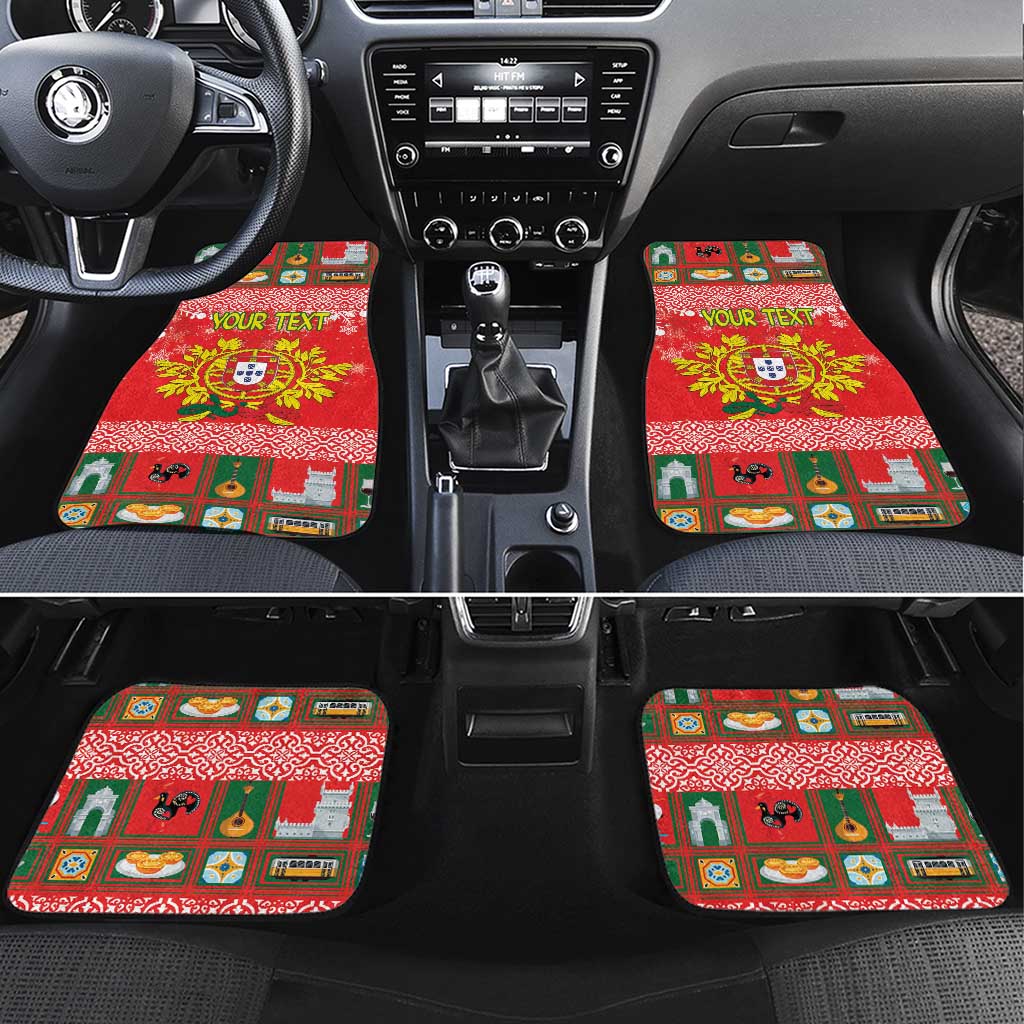 Personalized Portugal Christmas Car Mats Coat Of Arms - Feliz Natal - Wonder Print Shop