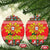 Personalized Portugal Christmas Ceramic Ornament Coat Of Arms - Feliz Natal - Wonder Print Shop