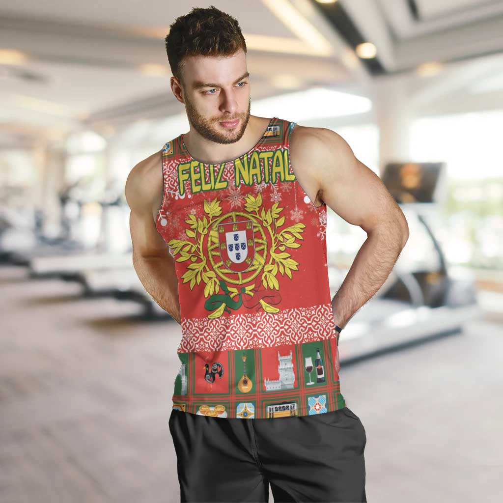 Personalized Portugal Christmas Men Tank Top Coat Of Arms - Feliz Natal - Wonder Print Shop