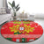 Personalized Portugal Christmas Round Carpet Coat Of Arms - Feliz Natal