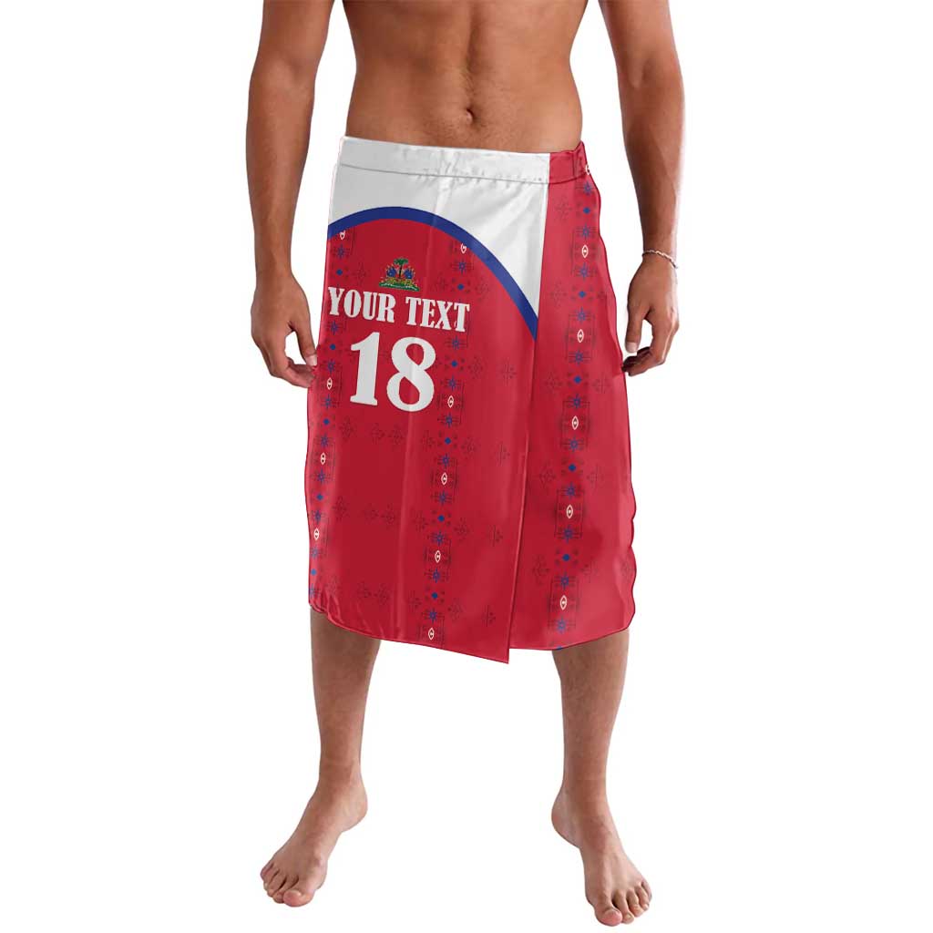 Custom Haiti Football Lavalava Les Grenadiers Veve Haitian Vodou Red Version - Wonder Print Shop