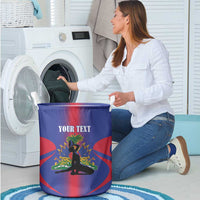 Haiti Pride Personalized Laundry Basket Neg Marron Haitian Heritage - Wonder Print Shop