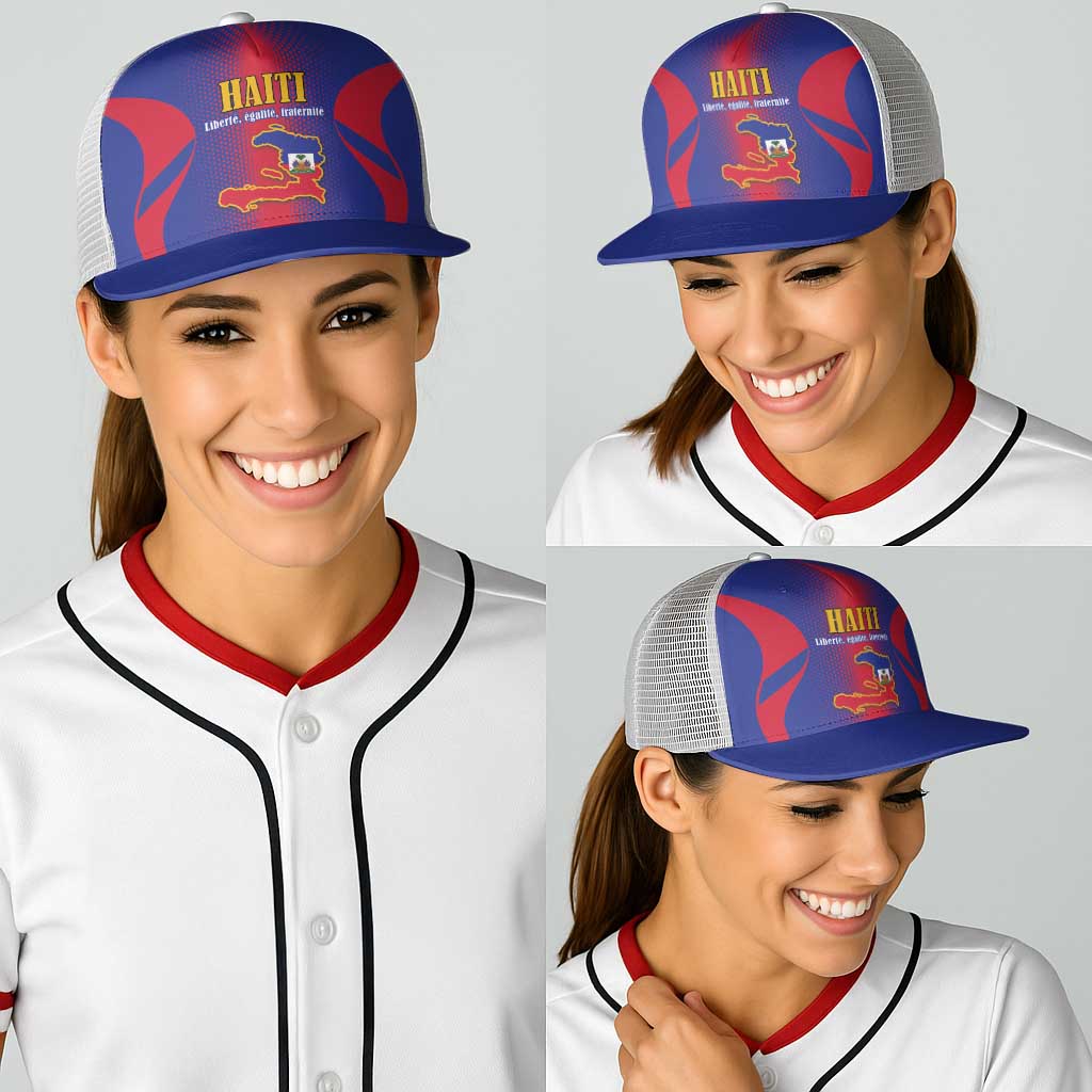 Haiti Pride Baseball Net Cap Neg Marron Haitian Heritage - Wonder Print Shop